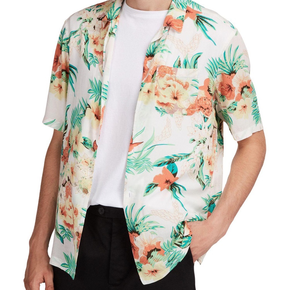 All Saints Medium Relaxed Calypso Hawaiian Shirt